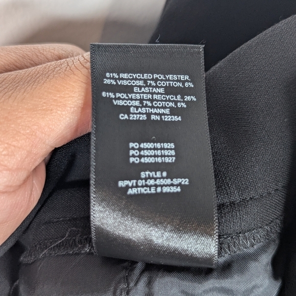 Babaton Atelier Elastic Waist Crepe Cropped Tapered Pant Black 14 - Picture 8 of 8